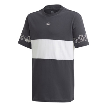 Υφασμάτινα Αγόρι T-shirt με κοντά μανίκια adidas Originals PANEL TEE Grey / Άσπρο