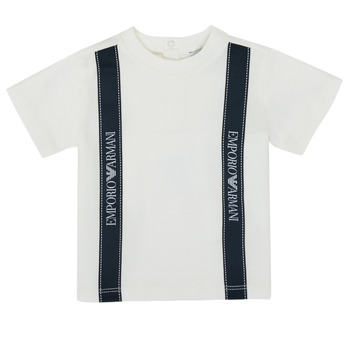 Υφασμάτινα Αγόρι T-shirt με κοντά μανίκια Emporio Armani 6HHTG4-1JTUZ-0101 Άσπρο