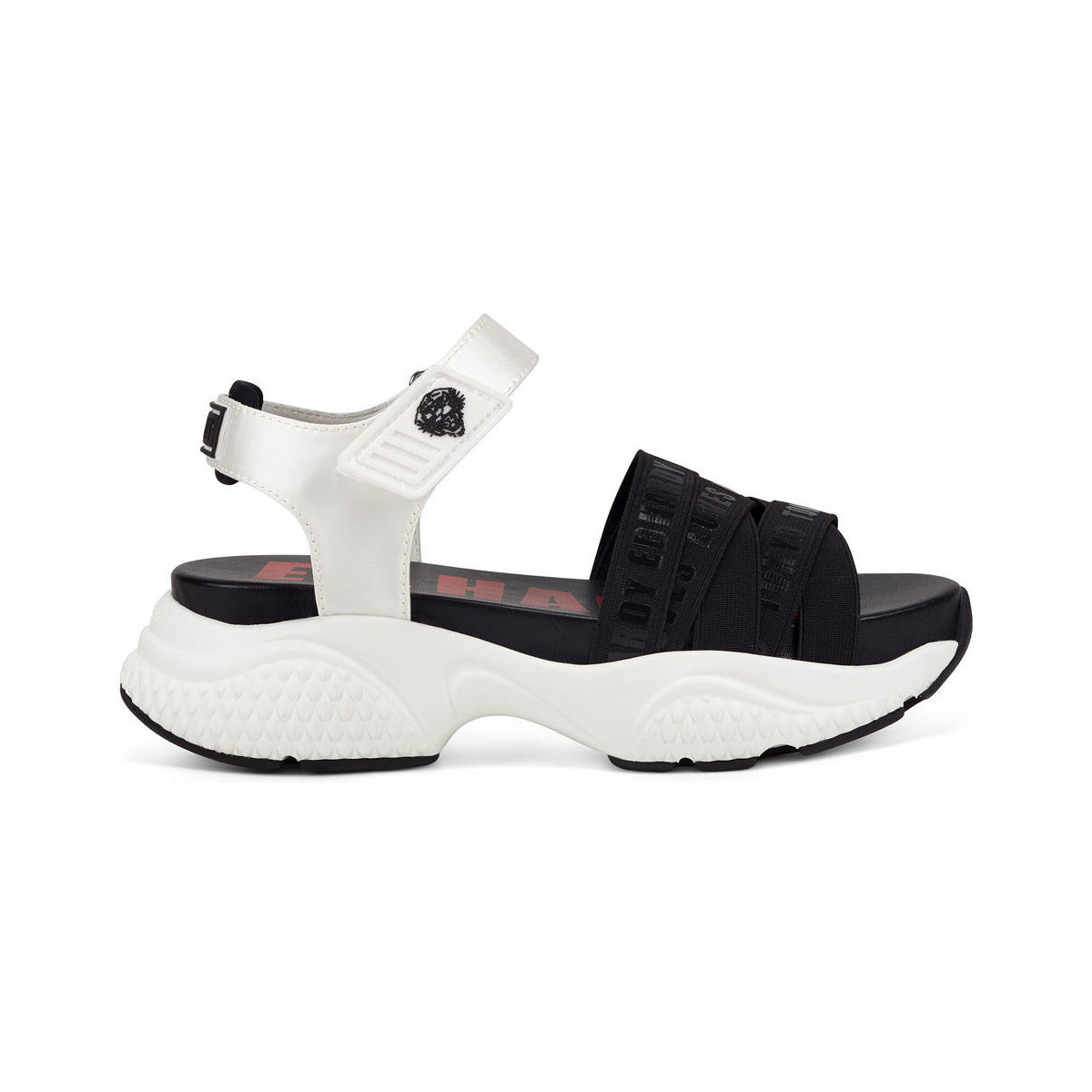 Παπούτσια Γυναίκα Σανδάλια / Πέδιλα Ed Hardy Overlap sandal black/white Άσπρο