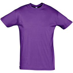 Υφασμάτινα Άνδρας T-shirt με κοντά μανίκια Sols REGENT COLORS MEN Violeta