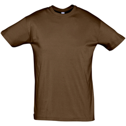 Υφασμάτινα Άνδρας T-shirt με κοντά μανίκια Sols REGENT COLORS MEN Marrón
