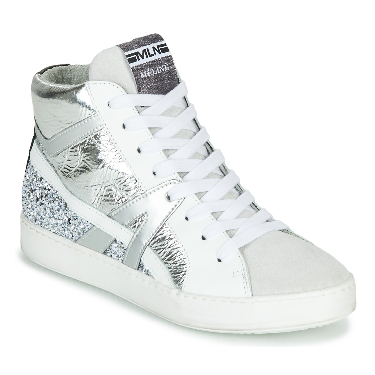 Παπούτσια Γυναίκα Ψηλά Sneakers Meline IN1363 Άσπρο / Argenté