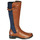 Παπούτσια Γυναίκα Μπότες για την πόλη Caprice 25504-387 Cognac / Μπλέ