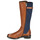 Παπούτσια Γυναίκα Μπότες για την πόλη Caprice 25504-387 Cognac / Μπλέ