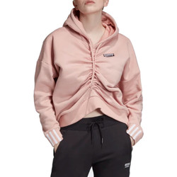 Υφασμάτινα Γυναίκα Σπορ Ζακέτες adidas Originals adidas Ruched Hoodie Ροζ