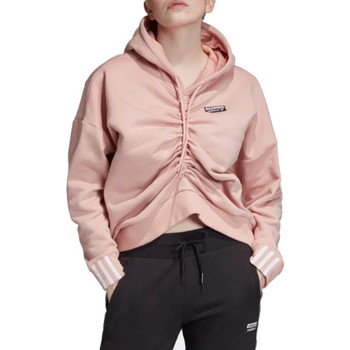 Υφασμάτινα Γυναίκα Σπορ Ζακέτες adidas Originals adidas Ruched Hoodie Ροζ