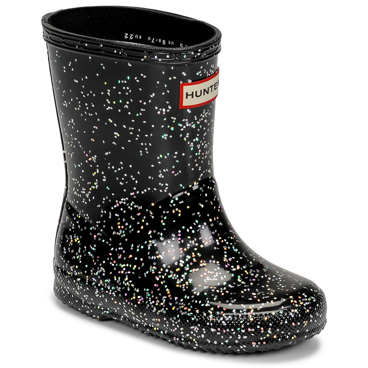 Παπούτσια Κορίτσι Μπότες βροχής Hunter KIDS FIRST CLASSIC GLITTER Black