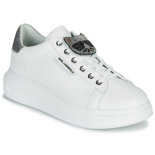 Παπούτσια Γυναίκα Χαμηλά Sneakers Karl Lagerfeld KAPRI IKONIC TWIN LO LACE Ασπρό / Lthr / Ασημι