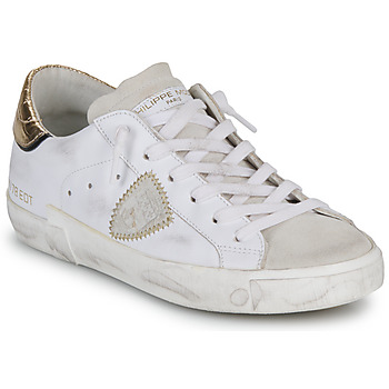 Παπούτσια Γυναίκα Χαμηλά Sneakers Philippe Model PARIS X VEAU CROCO Άσπρο / Gold