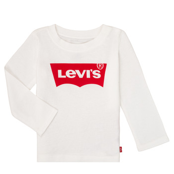 Υφασμάτινα Κορίτσι Μπλουζάκια με μακριά μανίκια Levi's BATWING TEE LS Άσπρο