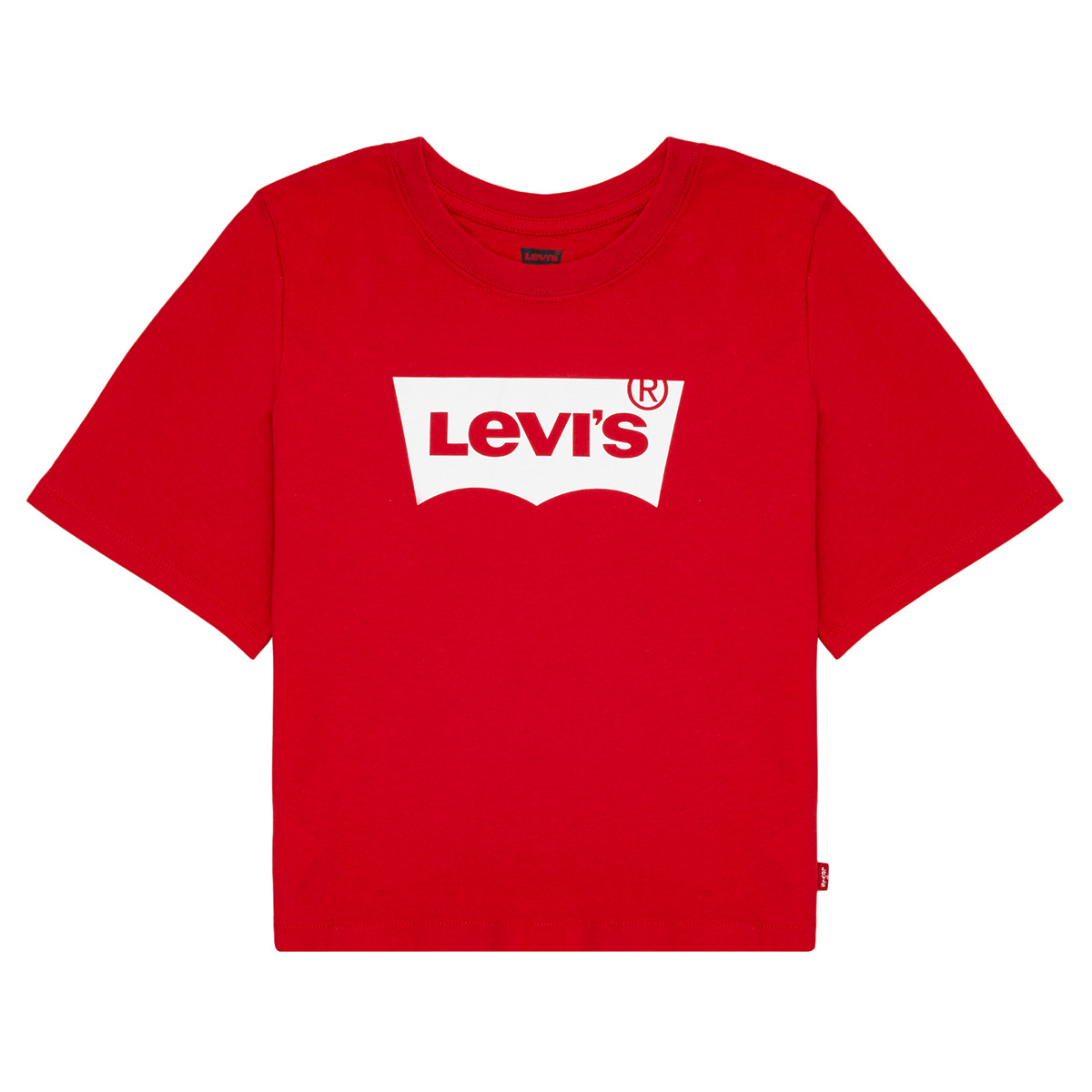 Υφασμάτινα Κορίτσι T-shirt με κοντά μανίκια Levi's LIGHT BRIGHT CROPPED TEE Red