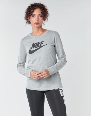 Υφασμάτινα Γυναίκα Μπλουζάκια με μακριά μανίκια Nike W NSW TEE ESSNTL LS ICON FTR Grey