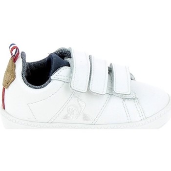 Παπούτσια Παιδί Χαμηλά Sneakers Le Coq Sportif Courtclassic BB Blanc Marron Άσπρο