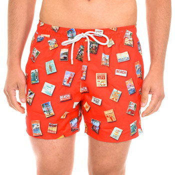 Υφασμάτινα Άνδρας Μαγιώ / shorts για την παραλία John Frank JFSS20SW18-POSTERSRED-MULTICOLOR Red