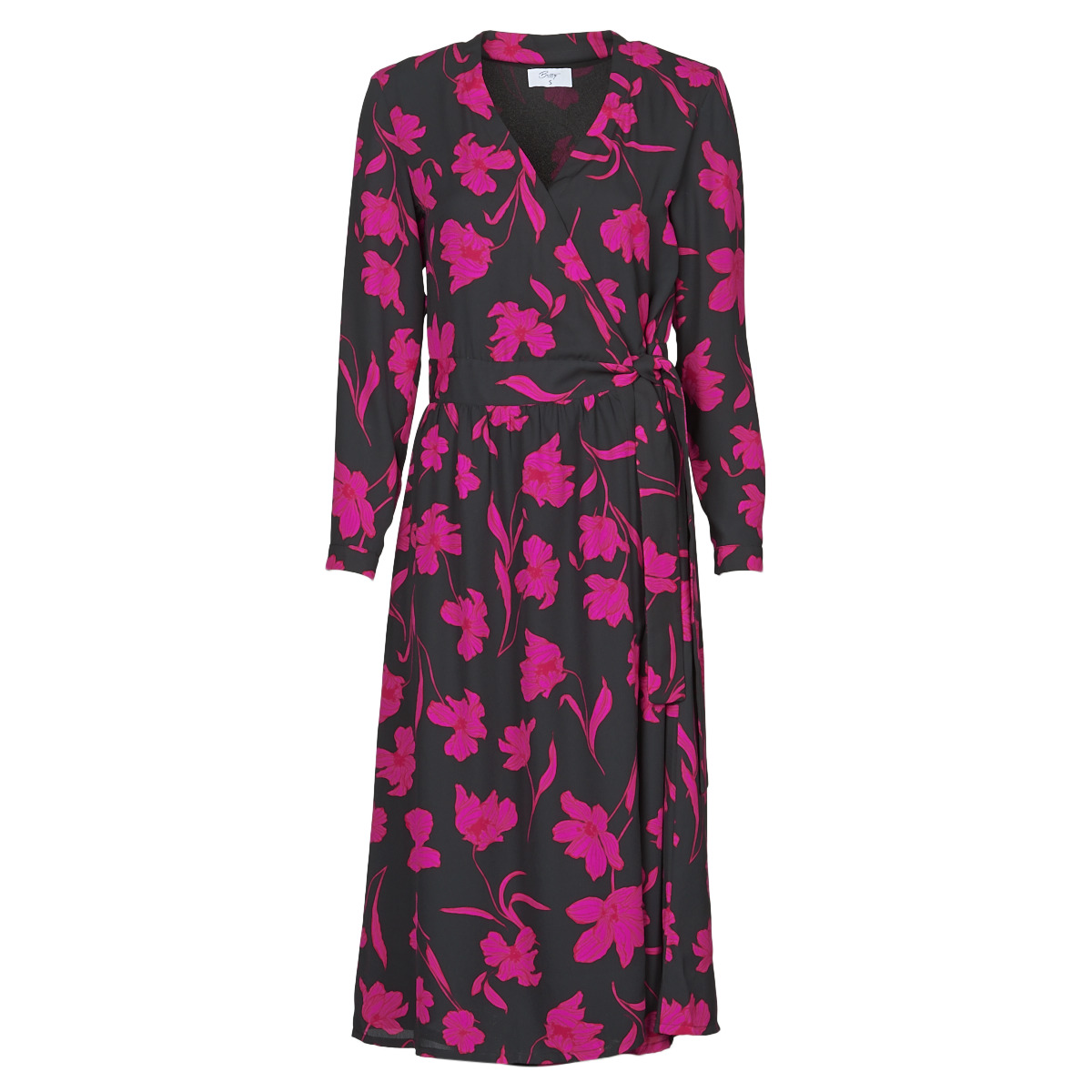 Υφασμάτινα Γυναίκα Μακριά Φορέματα Betty London NOLIE Black / Ροζ