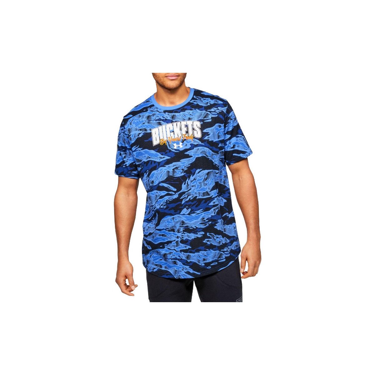 Υφασμάτινα Άνδρας T-shirt με κοντά μανίκια Under Armour Baseline Verbiage Tee Μπλέ