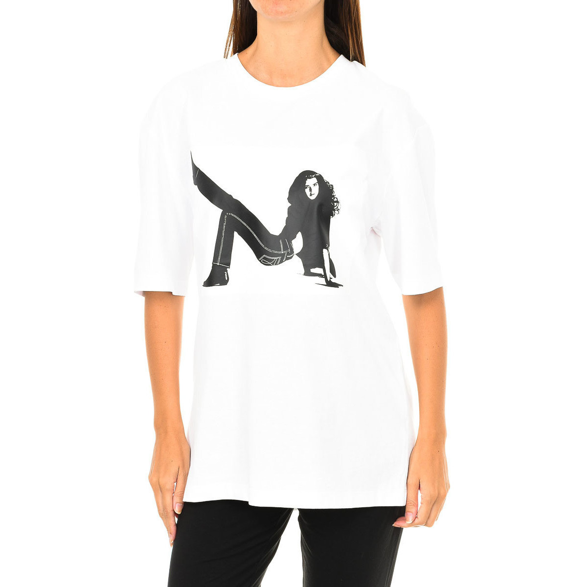 Υφασμάτινα Γυναίκα Μπλουζάκια με μακριά μανίκια Calvin Klein Jeans J20J209272-112 Άσπρο