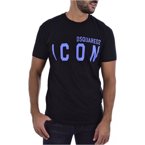 Υφασμάτινα Άνδρας T-shirt με κοντά μανίκια Dsquared S79GC0001 Black