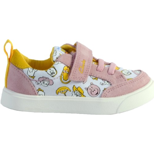 Παπούτσια Κορίτσι Χαμηλά Sneakers Clarks 154951 Ροζ