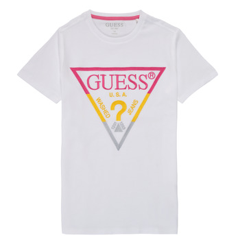 Υφασμάτινα Αγόρι T-shirt με κοντά μανίκια Guess H1RJ05-K8HM0-P66P Άσπρο