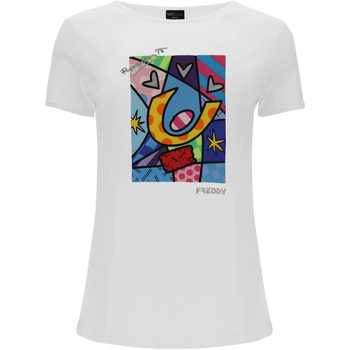 Υφασμάτινα Γυναίκα T-shirts & Μπλούζες Freddy F0WBRT1 Άσπρο
