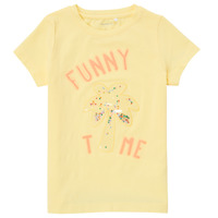 Υφασμάτινα Κορίτσι T-shirt με κοντά μανίκια Name it NMFFEFA Yellow