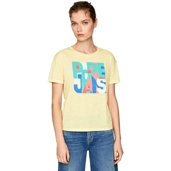 Υφασμάτινα Γυναίκα T-shirt με κοντά μανίκια Pepe jeans PL504439 Yellow