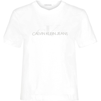 Υφασμάτινα Γυναίκα T-shirt με κοντά μανίκια Calvin Klein Jeans J20J213573 Άσπρο