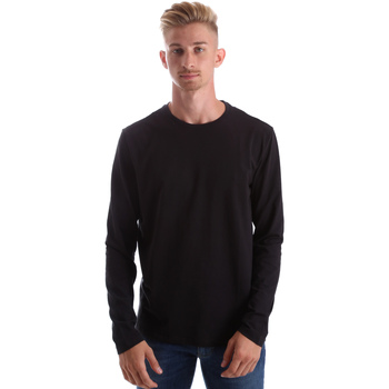 Υφασμάτινα Άνδρας Μπλουζάκια με μακριά μανίκια Gas 300187 Black