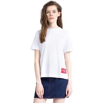 Υφασμάτινα Γυναίκα T-shirts & Μπλούζες Calvin Klein Jeans J20J207962 Άσπρο