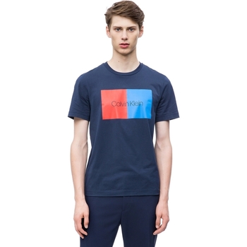 Υφασμάτινα Άνδρας T-shirts & Μπλούζες Calvin Klein Jeans K10K103497 Μπλέ