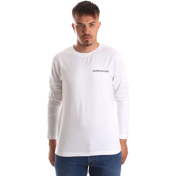 Υφασμάτινα Άνδρας Μπλουζάκια με μακριά μανίκια Calvin Klein Jeans J30J310489 Άσπρο