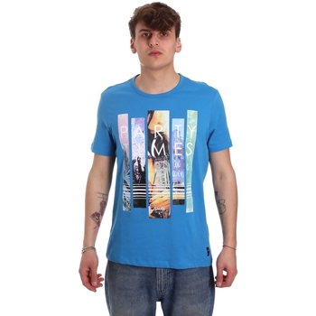 Υφασμάτινα Άνδρας T-shirt με κοντά μανίκια Gaudi 011BU64028 Μπλέ