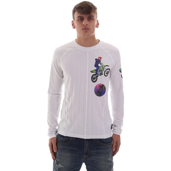 Υφασμάτινα Άνδρας Μπλουζάκια με μακριά μανίκια Versace B3GVB70510618003 Άσπρο