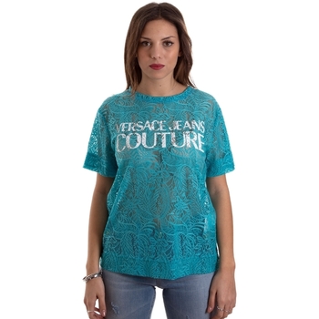 Υφασμάτινα Γυναίκα T-shirt με κοντά μανίκια Versace B2HVB70804748207 Μπλέ