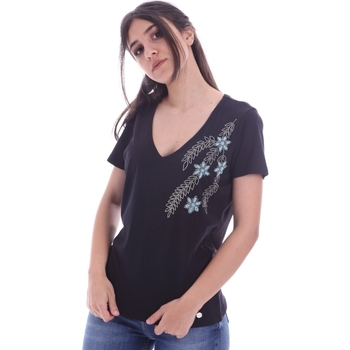 Υφασμάτινα Γυναίκα T-shirt με κοντά μανίκια Gaudi 011BD64017 Black