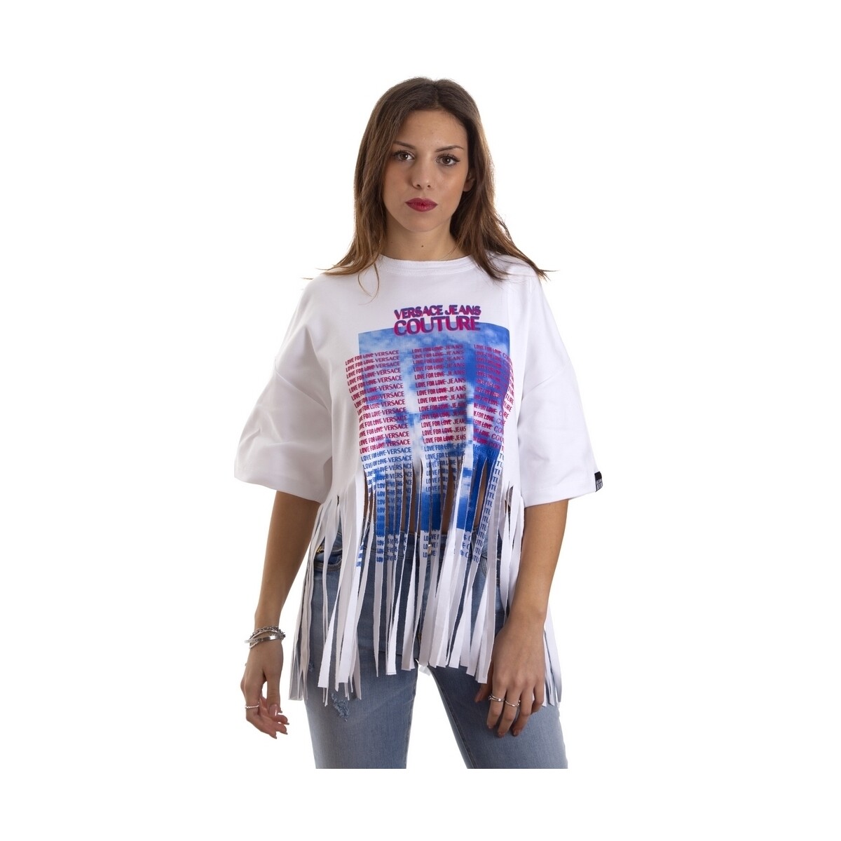 T-shirt με κοντά μανίκια Versace B2HVB7V730384003