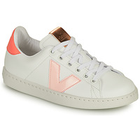 Παπούτσια Κορίτσι Χαμηλά Sneakers Victoria TENIS VEGANA CONTRASTE Άσπρο / Ροζ