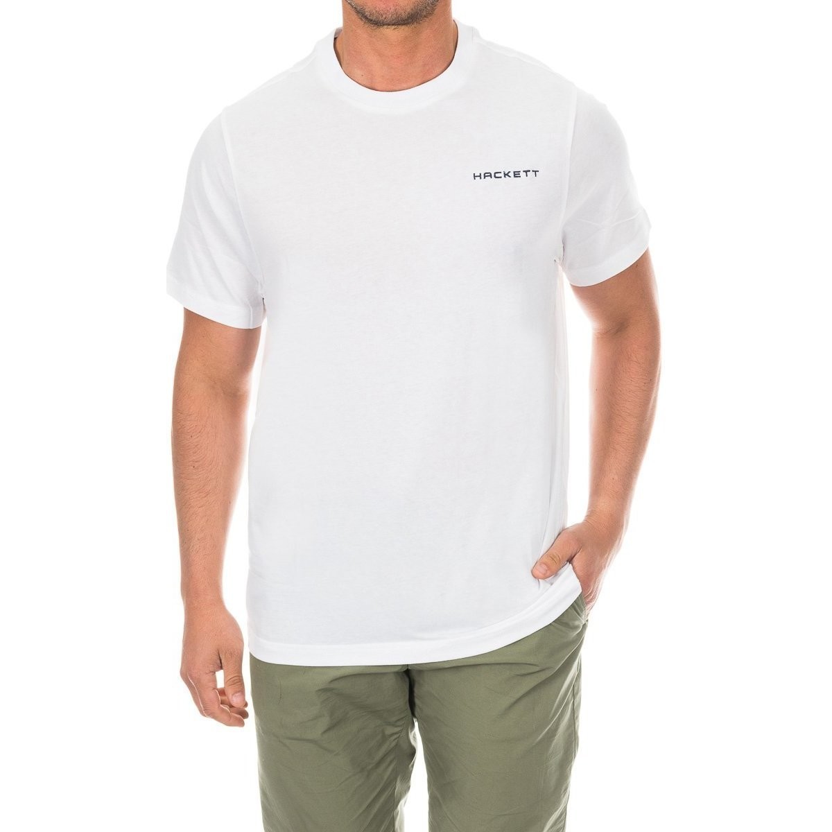 T-shirt με κοντά μανίκια Hackett HMX2000D-WHITE