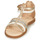 Παπούτσια Κορίτσι Σανδάλια / Πέδιλα Geox SANDAL KARLY GIRL Beige / Silver / Άσπρο