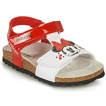Παπούτσια Κορίτσι Σανδάλια / Πέδιλα Geox SANDAL CHALKI GIRL Red / Άσπρο