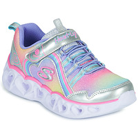 Παπούτσια Κορίτσι Χαμηλά Sneakers Skechers HEART LIGHTS RAINBOW LUX Silver / Ροζ