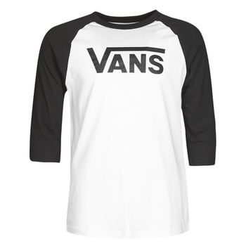Υφασμάτινα Άνδρας Μπλουζάκια με μακριά μανίκια Vans VANS CLASSIC RAGLAN Άσπρο / Black