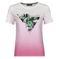 Υφασμάτινα Γυναίκα T-shirt με κοντά μανίκια Guess SS CN PALMS TEE Ροζ / Multicolour