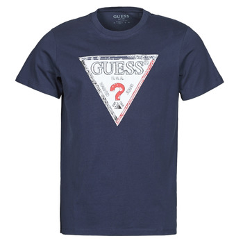 Υφασμάτινα Άνδρας T-shirt με κοντά μανίκια Guess TRIESLEY CN SS TEE Marine