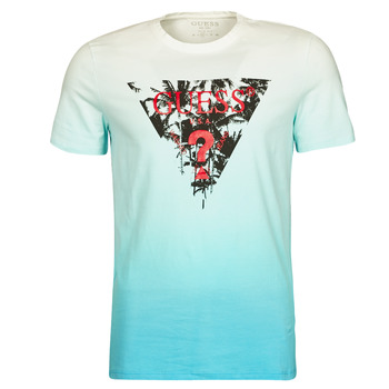 Υφασμάτινα Άνδρας T-shirt με κοντά μανίκια Guess PALM BEACH CN SS TEE Μπλέ
