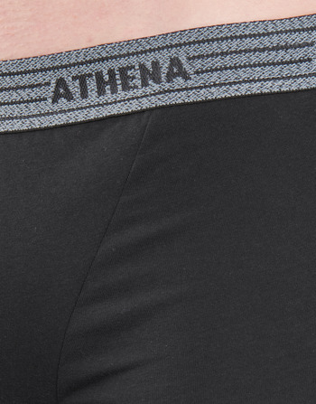 Athena BASIC COTON  X4 Grey / Fonce / Black / Άσπρο / Black