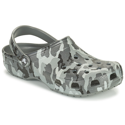 Παπούτσια Άνδρας Σαμπό Crocs CLASSIC PRINTED CAMO CLOG Camouflage / Grey