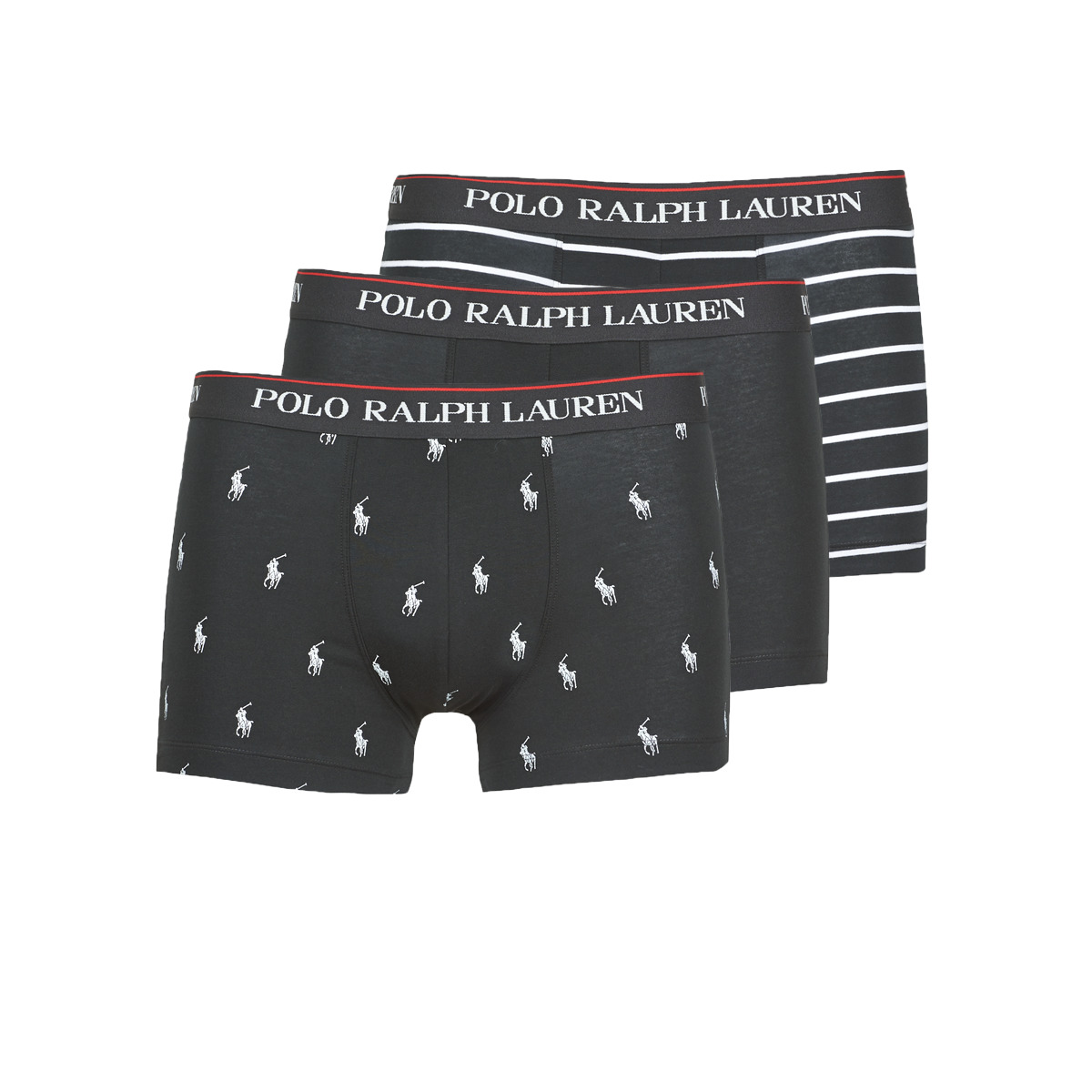 Εσώρουχα Άνδρας Boxer Polo Ralph Lauren CLASSIC TRUNK X3 Black / Άσπρο