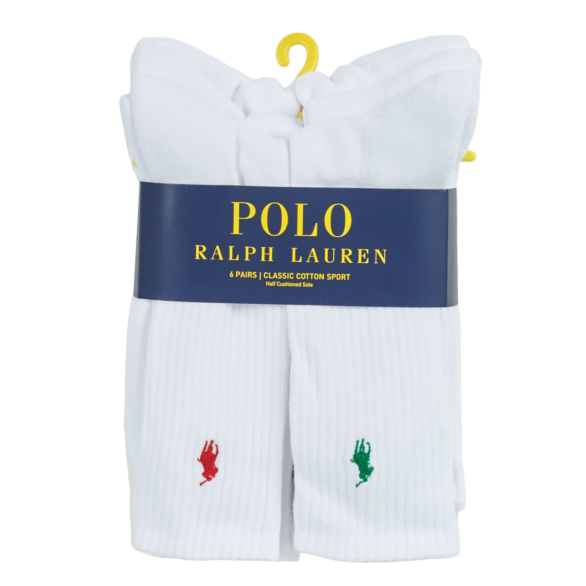 Αξεσουάρ Αθλητικές κάλτσες  Polo Ralph Lauren ASX110 6 PACK COTTON Άσπρο